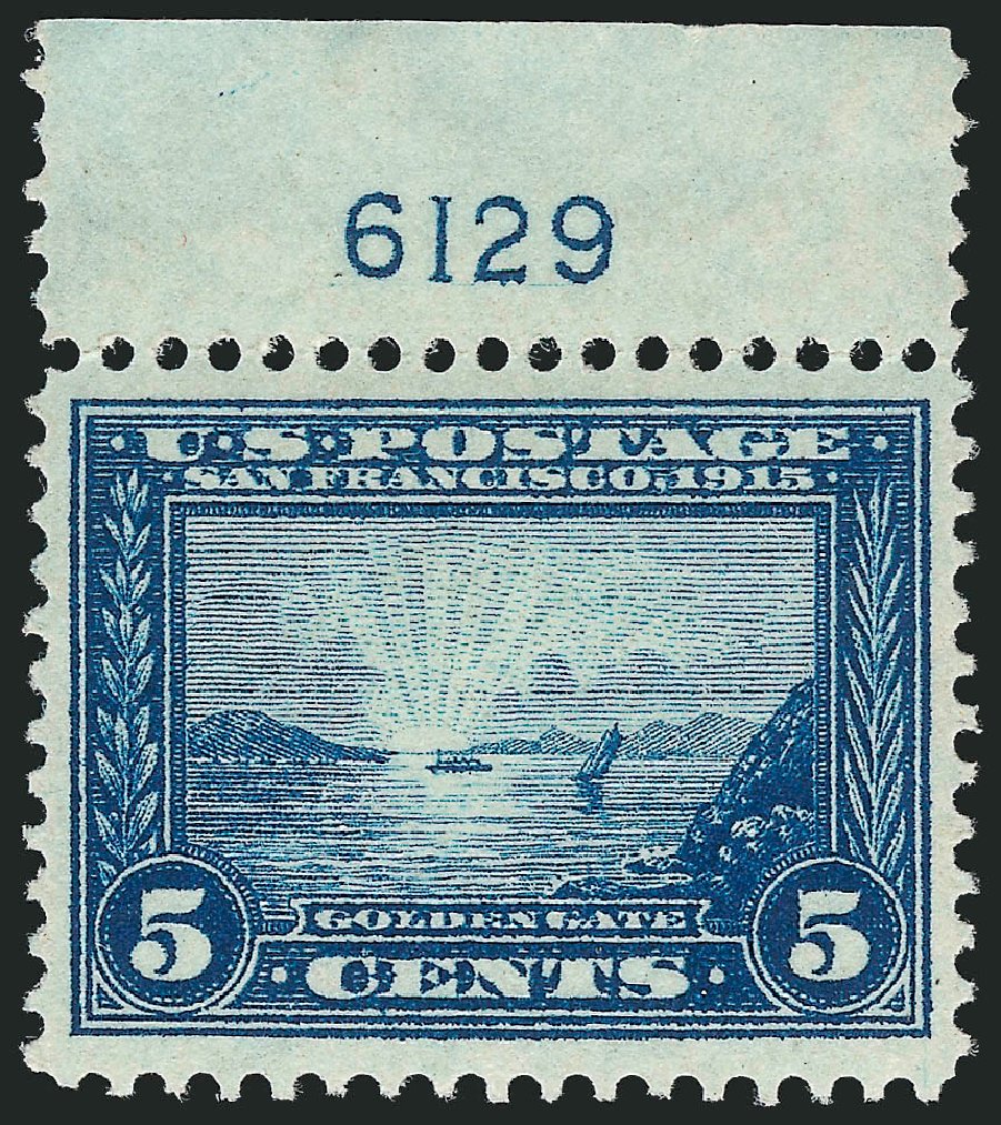 US Stamp Values Scott Catalog # 399 - 5c 1913 Panama-Pacific Exposition. Robert Siegel Auction Galleries, Sep 2014, Sale 1078, Lot 500