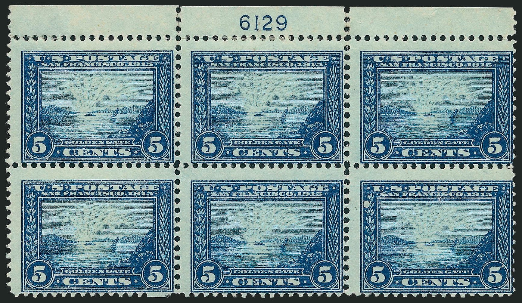 US Stamps Value Scott #399: 5c 1913 Panama-Pacific Exposition. Robert Siegel Auction Galleries, Apr 2009, Sale 971, Lot 1700