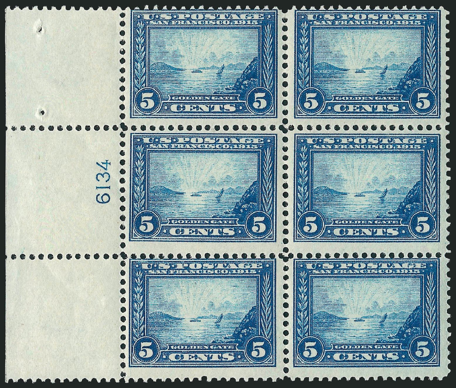 Costs of US Stamp Scott Catalog #399: 5c 1913 Panama-Pacific Exposition. Robert Siegel Auction Galleries, Apr 2009, Sale 971, Lot 1710