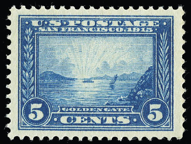 Prices of US Stamps Scott Catalogue 399 - 5c 1913 Panama-Pacific Exposition. Matthew Bennett International, Sep 2012, Sale 346, Lot 821