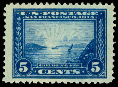 US Stamp Prices Scott #399: 5c 1913 Panama-Pacific Exposition. Daniel Kelleher Auctions, Apr 2013, Sale 636, Lot 341