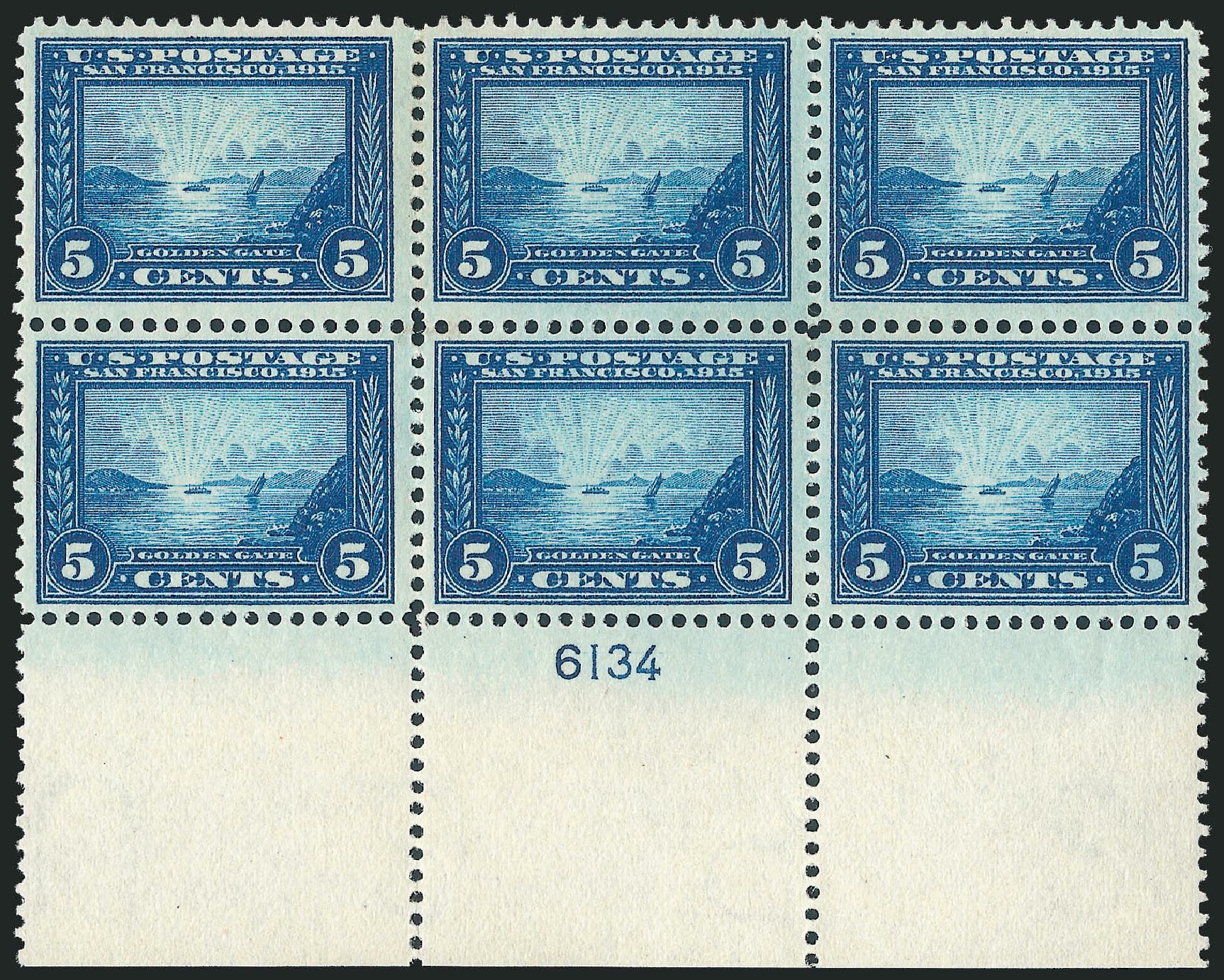Cost of US Stamp Scott Catalogue #399 - 1913 5c Panama-Pacific Exposition. Robert Siegel Auction Galleries, Oct 2011, Sale 1014, Lot 1861