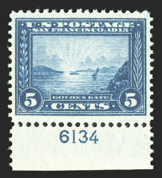US Stamps Prices Scott Catalogue #399 - 1913 5c Panama-Pacific Exposition. Spink Shreves Galleries, Jul 2012, Sale 140, Lot 251