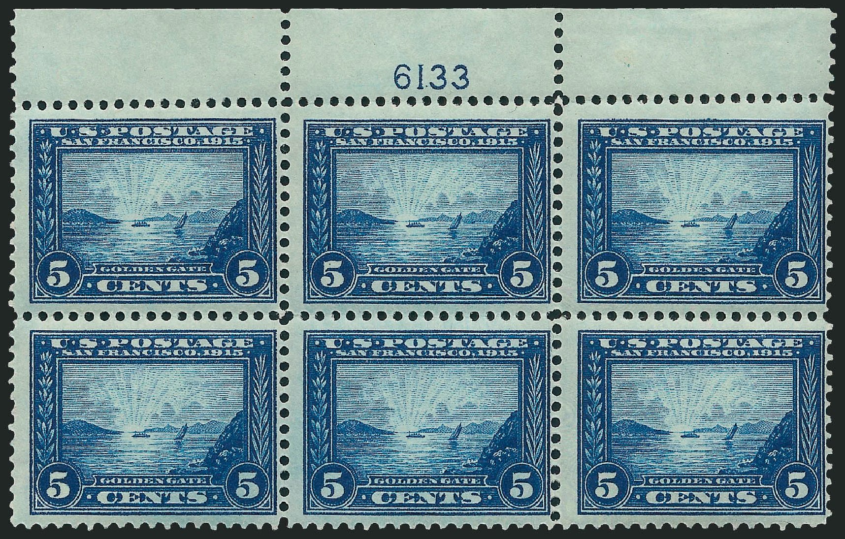 Value of US Stamp Scott Cat. 399: 1913 5c Panama-Pacific Exposition. Robert Siegel Auction Galleries, Apr 2009, Sale 971, Lot 1704