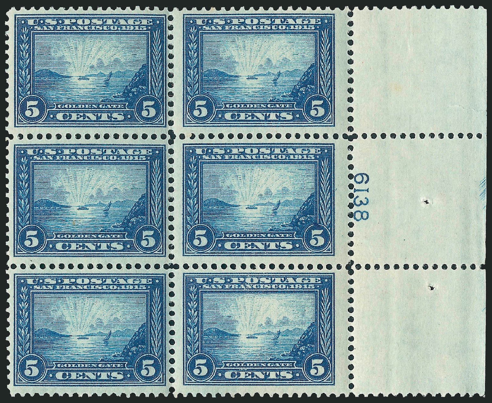 Values of US Stamps Scott Catalog 399 - 5c 1913 Panama-Pacific Exposition. Robert Siegel Auction Galleries, Apr 2009, Sale 971, Lot 1715