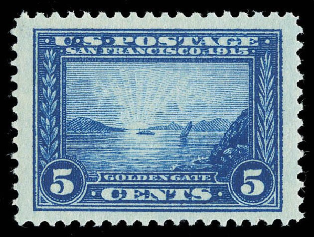 Value of US Stamps Scott Catalog 399: 1913 5c Panama-Pacific Exposition. Matthew Bennett International, Sep 2012, Sale 346, Lot 822