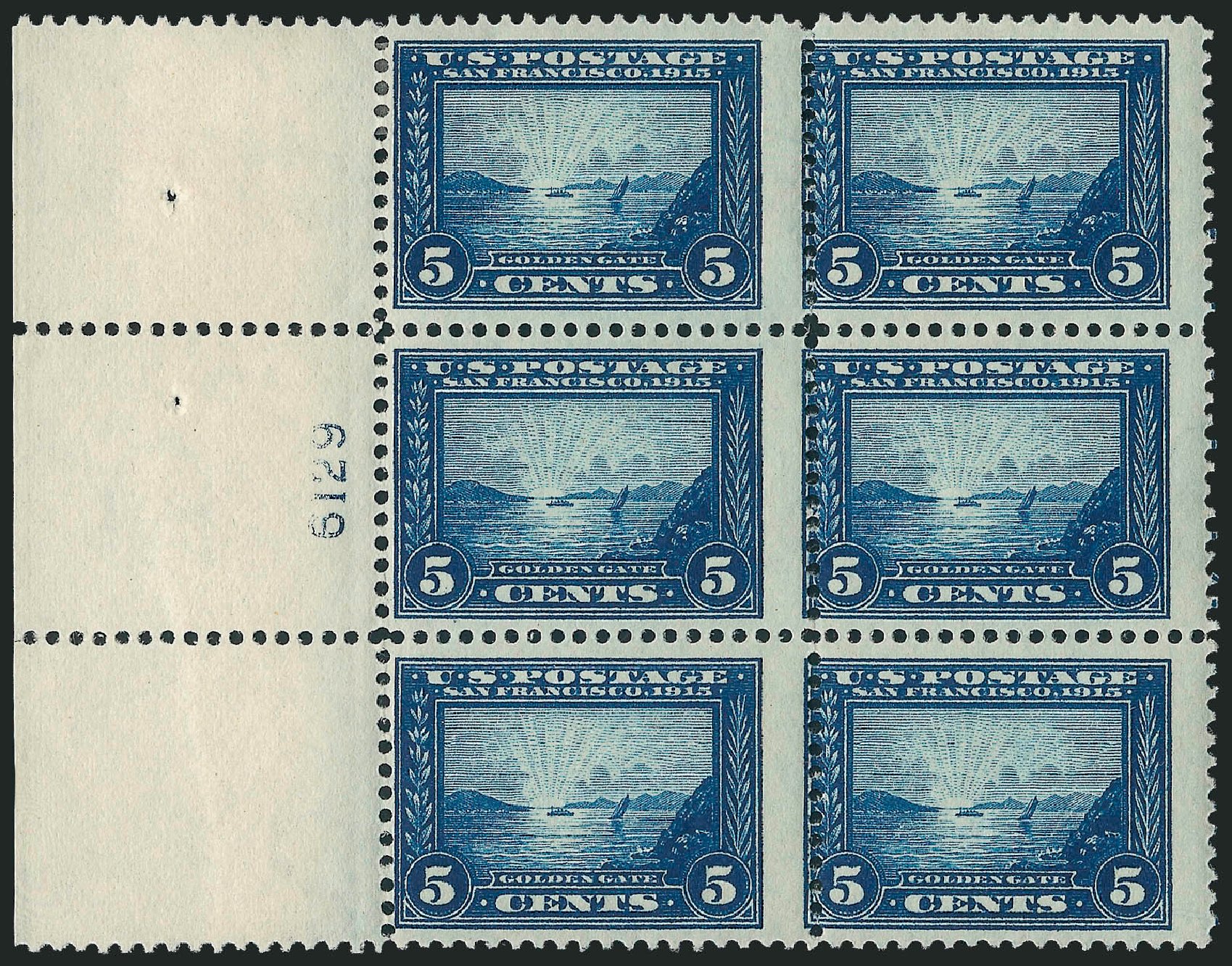 Values of US Stamp Scott Catalog #399 - 5c 1913 Panama-Pacific Exposition. Robert Siegel Auction Galleries, Apr 2009, Sale 971, Lot 1702