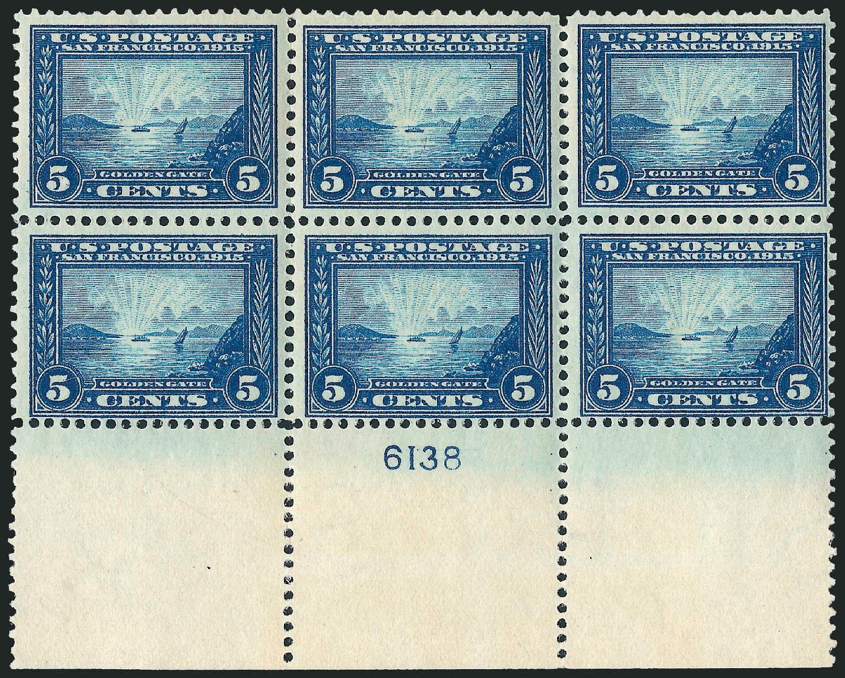 Price of US Stamp Scott Catalogue 399: 5c 1913 Panama-Pacific Exposition. Robert Siegel Auction Galleries, Apr 2009, Sale 971, Lot 1713