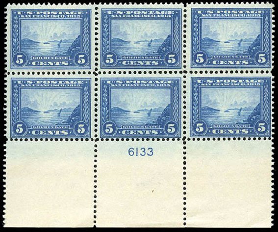 Cost of US Stamp Scott Catalog 399 - 5c 1913 Panama-Pacific Exposition. Matthew Bennett International, Sep 2011, Sale 338, Lot 1936