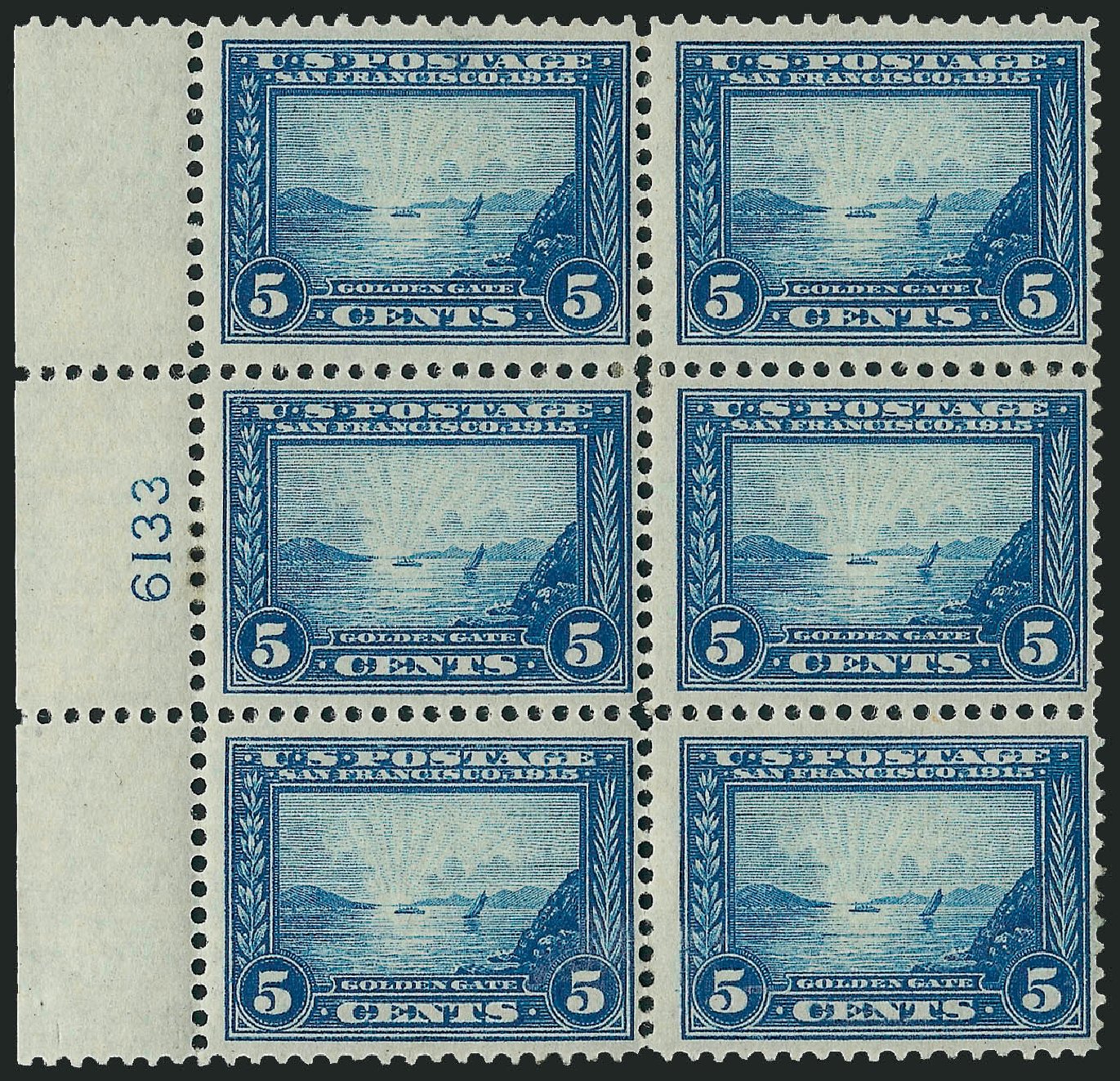 Price of US Stamp Scott Catalog #399: 1913 5c Panama-Pacific Exposition. Robert Siegel Auction Galleries, Apr 2009, Sale 971, Lot 1706