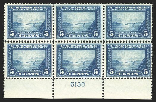 Costs of US Stamp Scott Catalog #399: 1913 5c Panama-Pacific Exposition. Spink Shreves Galleries, Mar 2013, Sale 142, Lot 346