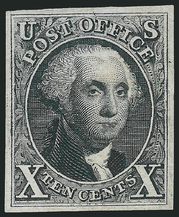 Costs of US Stamp Scott Cat. # 4 - 10c 1875 Washington. Robert Siegel Auction Galleries, Apr 2015, Sale 1096, Lot 7