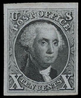 Costs of US Stamp Scott Catalogue #4 - 1875 10c Washington. Daniel Kelleher Auctions, Aug 2012, Sale 631, Lot 659