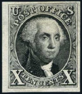 Cost of US Stamps Scott 4: 10c 1875 Washington. Harmer-Schau Auction Galleries, Jan 2014, Sale 100, Lot 410