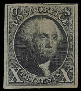 Values of US Stamp Scott Catalogue # 4 - 10c 1875 Washington. Daniel Kelleher Auctions, Aug 2012, Sale 631, Lot 660