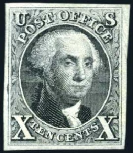 Value of US Stamp Scott Cat. #4: 10c 1875 Washington. Harmer-Schau Auction Galleries, Feb 2009, Sale 80, Lot 1081
