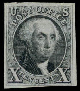 Costs of US Stamp Scott Catalogue #4 - 1875 10c Washington. Daniel Kelleher Auctions, Sep 2013, Sale 639, Lot 3094