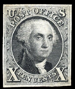 Value of US Stamps Scott Catalogue #4 - 1875 10c Washington. Cherrystone Auctions, May 2008, Sale 200805, Lot 35