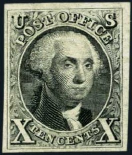 US Stamp Prices Scott Catalogue # 4: 10c 1875 Washington. Harmer-Schau Auction Galleries, Jan 2013, Sale 96, Lot 395