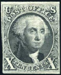 Prices of US Stamp Scott Catalog # 4: 1875 10c Washington. Harmer-Schau Auction Galleries, Aug 2011, Sale 90, Lot 1053