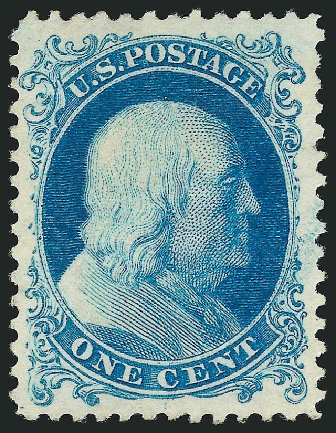 Costs of US Stamps Scott Cat. #40: 1c 1875 Franklin Reprint. Robert Siegel Auction Galleries, Jul 2014, Sale 1077, Lot 77