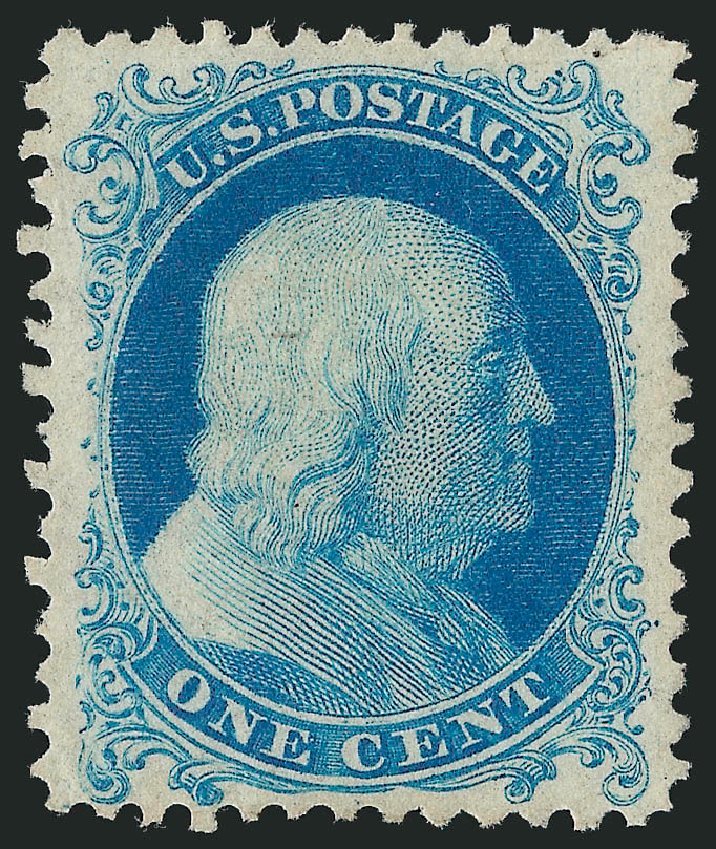 Prices of US Stamp Scott Catalogue # 40 - 1875 1c Franklin Reprint. Robert Siegel Auction Galleries, Sep 2014, Sale 1078, Lot 138