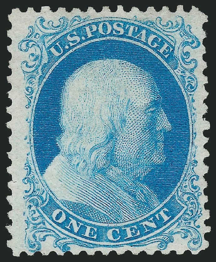 Price of US Stamp Scott Cat. 40: 1c 1875 Franklin Reprint. Robert Siegel Auction Galleries, Dec 2014, Sale 1090, Lot 1179