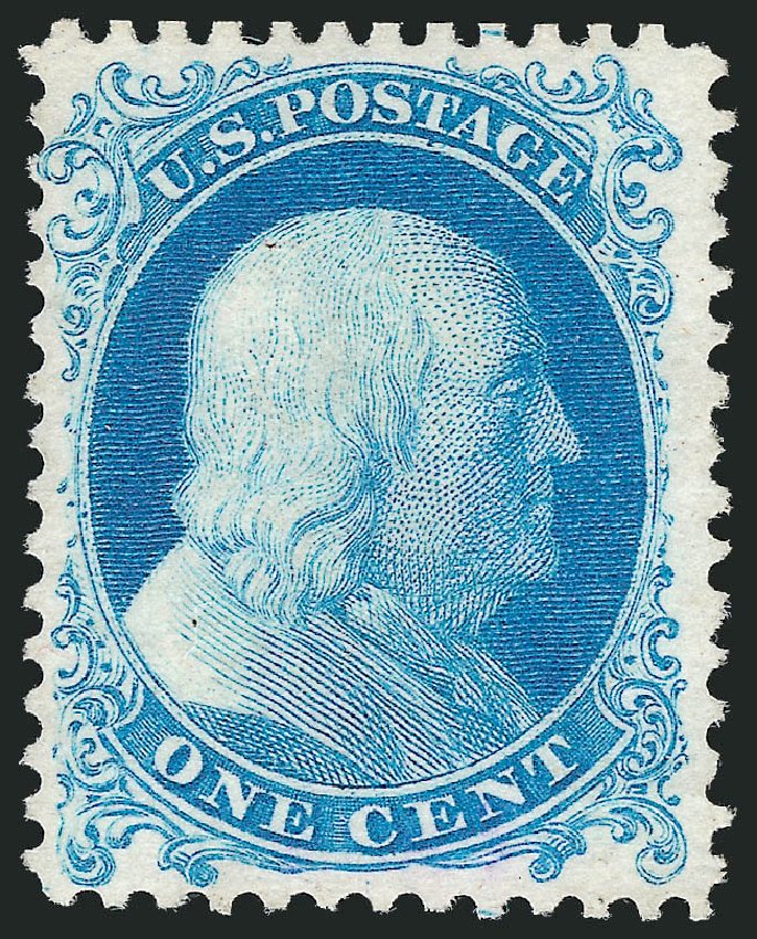 Price of US Stamp Scott Catalog #40 - 1c 1875 Franklin Reprint. Robert Siegel Auction Galleries, Oct 2011, Sale 1014, Lot 1140