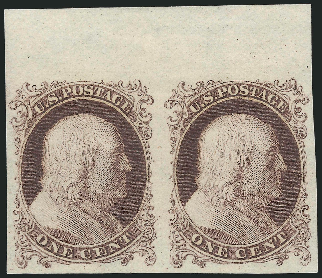 US Stamp Values Scott Catalogue 40 - 1c 1875 Franklin Reprint. Robert Siegel Auction Galleries, Oct 2014, Sale 1082, Lot 40