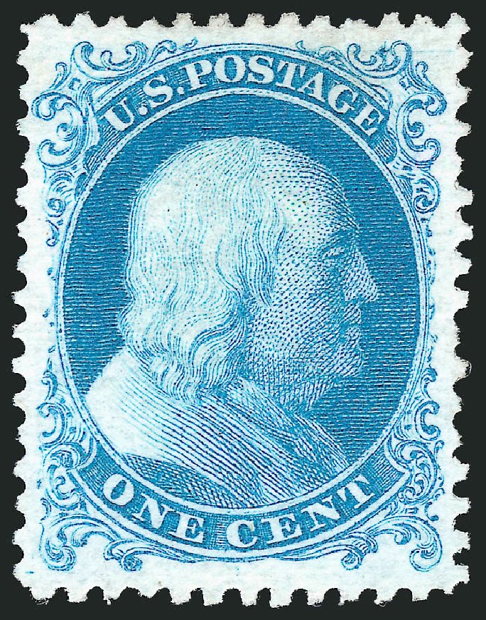 Value of US Stamp Scott Catalogue #40: 1c 1875 Franklin Reprint. Robert Siegel Auction Galleries, Jul 2013, Sale 1050, Lot 175