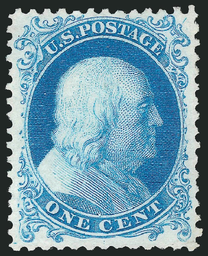 US Stamps Value Scott 40: 1875 1c Franklin Reprint. Robert Siegel Auction Galleries, Feb 2015, Sale 1092, Lot 1045