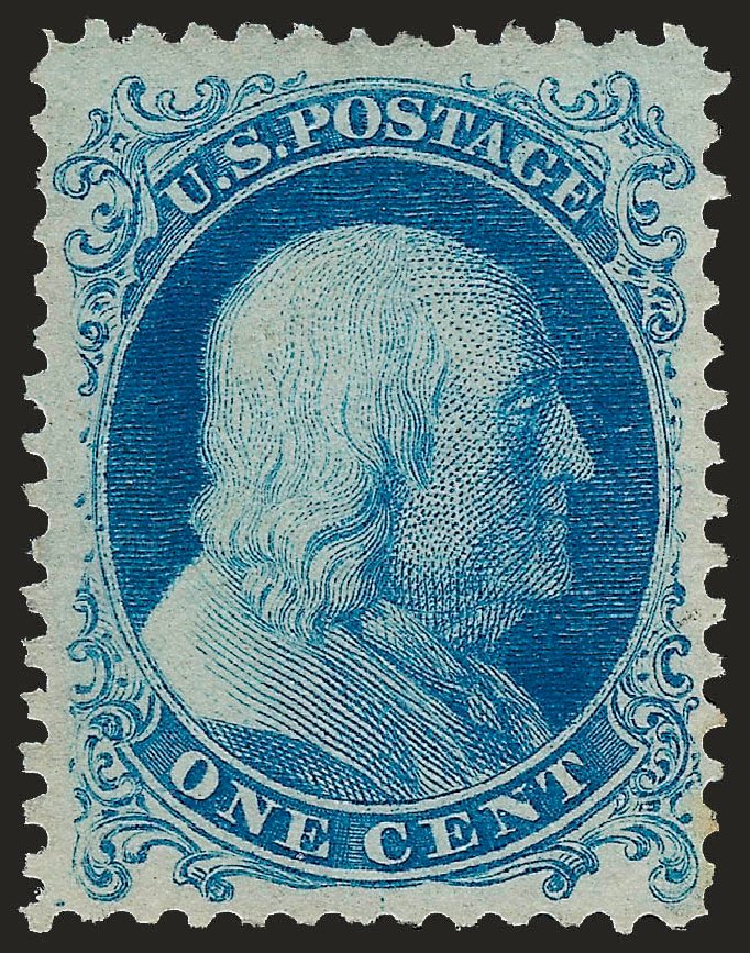 Values of US Stamps Scott Cat. #40 - 1c 1875 Franklin Reprint. Robert Siegel Auction Galleries, Dec 2008, Sale 967, Lot 4153
