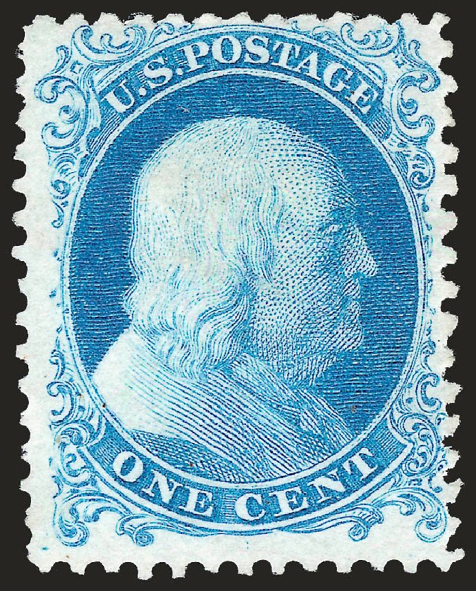Prices of US Stamp Scott Catalogue #40: 1c 1875 Franklin Reprint. Robert Siegel Auction Galleries, Apr 2009, Sale 972, Lot 3053