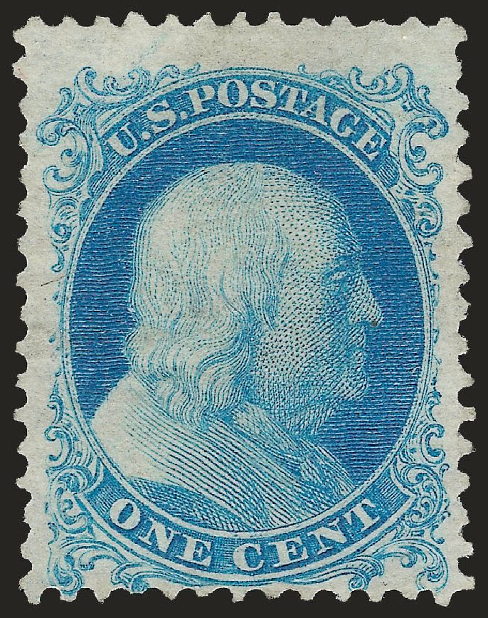 Prices of US Stamps Scott Cat. # 40: 1875 1c Franklin Reprint. Robert Siegel Auction Galleries, Apr 2010, Sale 984, Lot 243