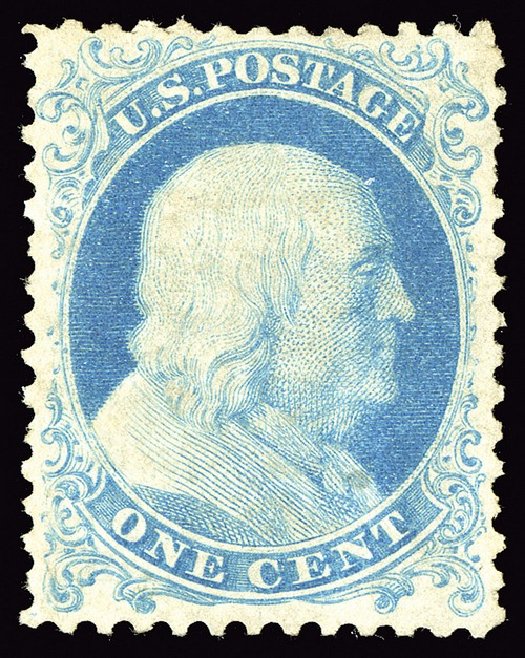 Cost of US Stamp Scott Catalog 40 - 1c 1875 Franklin Reprint. Spink Shreves Galleries, May 2014, Sale 148, Lot 63