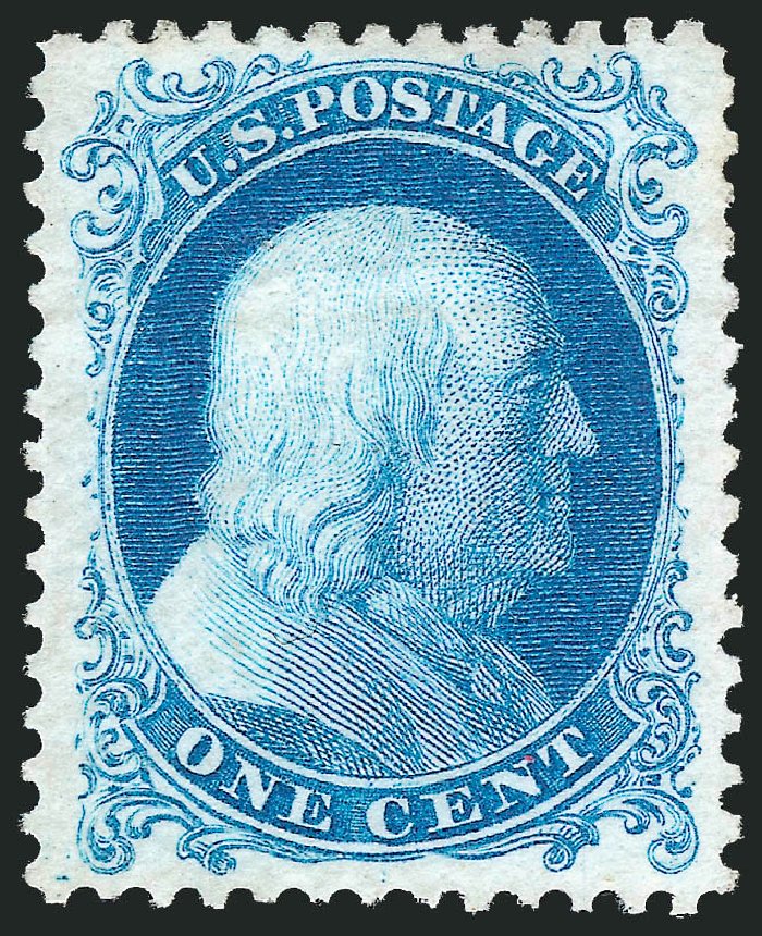 Price of US Stamps Scott Catalog 40 - 1c 1875 Franklin Reprint. Robert Siegel Auction Galleries, Dec 2014, Sale 1090, Lot 1176