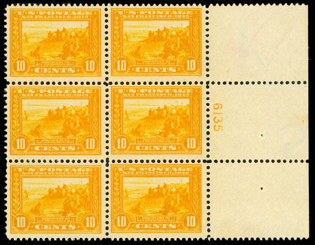 US Stamp Price Scott Cat. 400 - 1913 10c Panama-Pacific Exposition. Daniel Kelleher Auctions, Sep 2013, Sale 639, Lot 3517