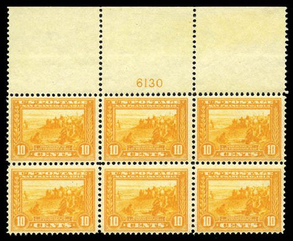 Values of US Stamp Scott Catalog 400 - 1913 10c Panama-Pacific Exposition. Matthew Bennett International, Mar 2011, Sale 336, Lot 1289