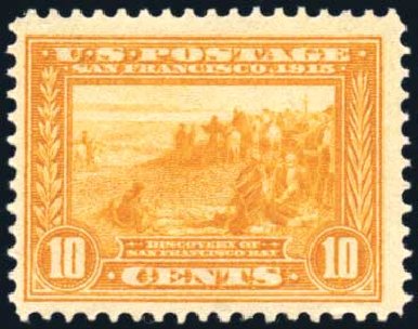 Value of US Stamps Scott Catalogue #400 - 10c 1913 Panama-Pacific Exposition. Harmer-Schau Auction Galleries, Oct 2010, Sale 87, Lot 289