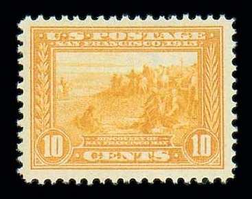 US Stamps Prices Scott Cat. 400: 1913 10c Panama-Pacific Exposition. Matthew Bennett International, Dec 2007, Sale 325, Lot 2030