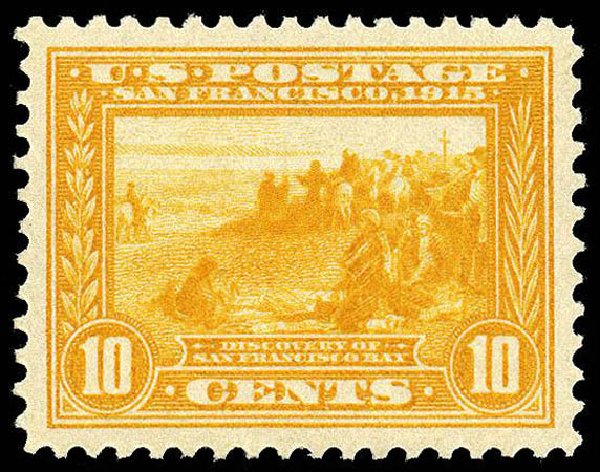 Cost of US Stamps Scott 400 - 1913 10c Panama-Pacific Exposition. Matthew Bennett International, Apr 2008, Sale 326, Lot 374