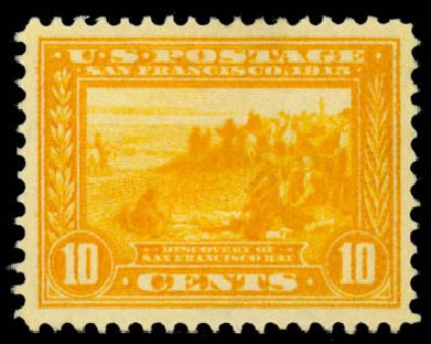 Value of US Stamp Scott Catalog # 400: 10c 1913 Panama-Pacific Exposition. Daniel Kelleher Auctions, May 2014, Sale 652, Lot 604