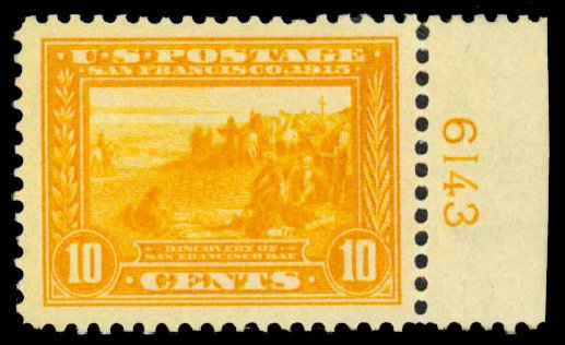 Costs of US Stamps Scott Cat. #400: 1913 10c Panama-Pacific Exposition. Daniel Kelleher Auctions, Sep 2013, Sale 639, Lot 1145