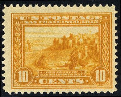 Costs of US Stamp Scott Cat. # 400 - 10c 1913 Panama-Pacific Exposition. Cherrystone Auctions, Jan 2008, Sale 200801, Lot 1213