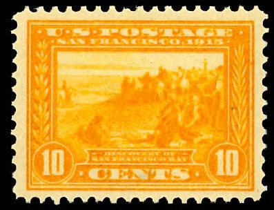 US Stamp Values Scott Cat. 400 - 1913 10c Panama-Pacific Exposition. Daniel Kelleher Auctions, Dec 2012, Sale 633, Lot 693