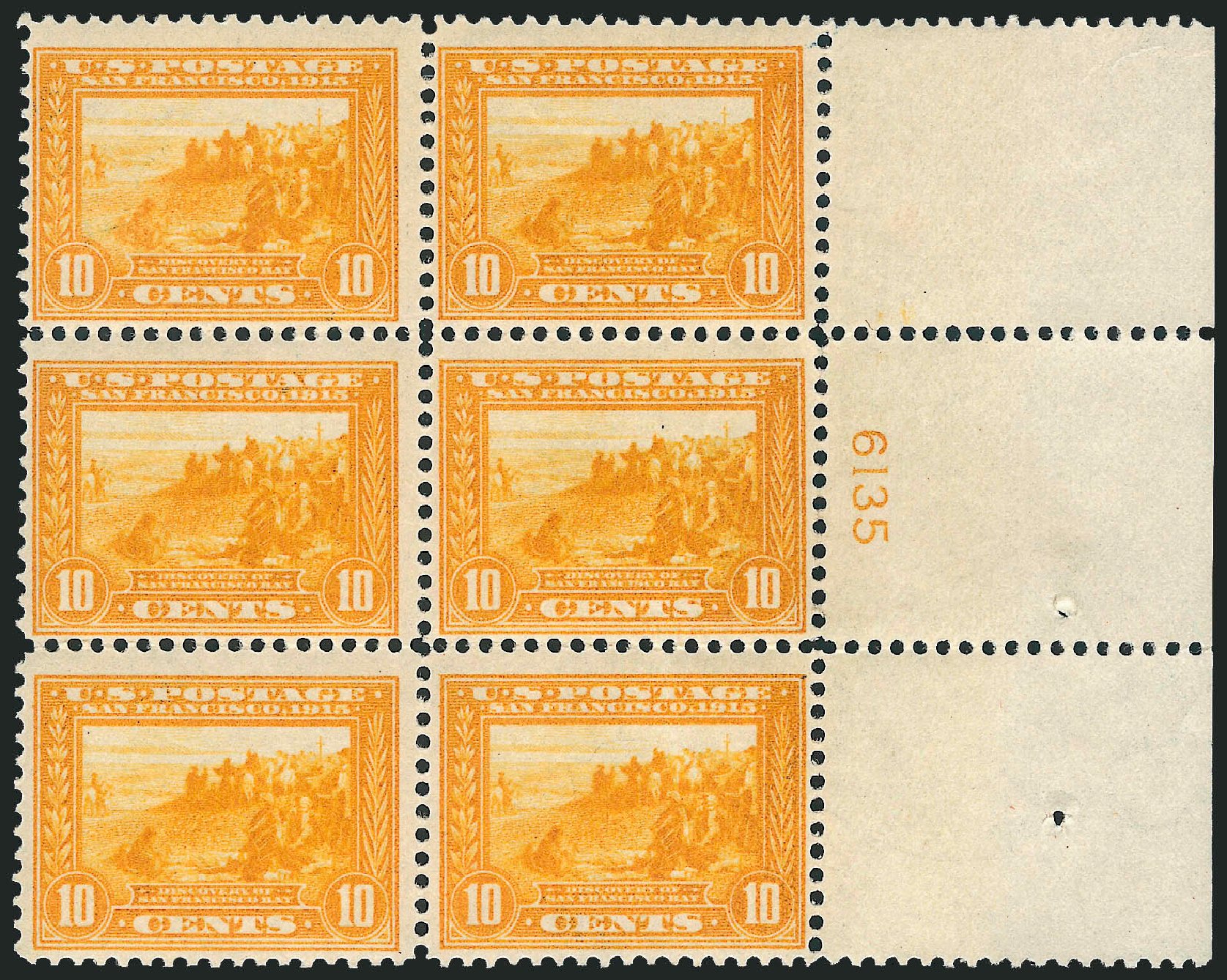 US Stamps Values Scott 400: 10c 1913 Panama-Pacific Exposition. Robert Siegel Auction Galleries, Mar 2014, Sale 1067, Lot 1483