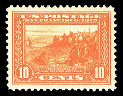Value of US Stamp Scott Catalogue # 400A: 1913 10c Panama-Pacific Exposition. Cherrystone Auctions, Jul 2010, Sale 201007, Lot 57