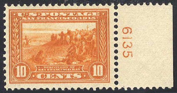 Value of US Stamp Scott Catalogue # 400A - 1913 10c Panama-Pacific Exposition. Cherrystone Auctions, Jul 2008, Sale 200807, Lot 49
