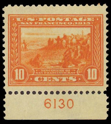 Cost of US Stamps Scott Catalogue # 400A: 1913 10c Panama-Pacific Exposition. Daniel Kelleher Auctions, Dec 2013, Sale 640, Lot 360