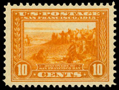 US Stamp Values Scott Catalogue 400A: 10c 1913 Panama-Pacific Exposition. Daniel Kelleher Auctions, May 2014, Sale 653, Lot 2231
